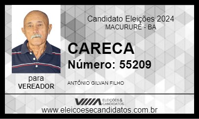 Candidato CARECA 2024 - MACURURÉ - Eleições