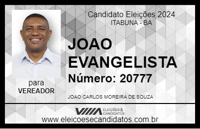 Candidato JOAO EVANGELISTA 2024 - ITABUNA - Eleições