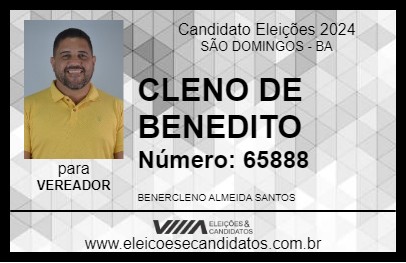 Candidato CLENO DE BENEDITO 2024 - SÃO DOMINGOS - Eleições