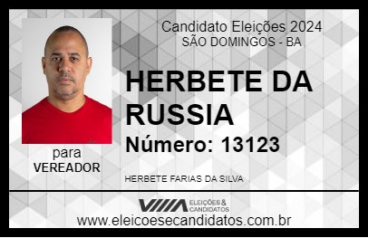 Candidato HERBETE DA RUSSIA 2024 - SÃO DOMINGOS - Eleições