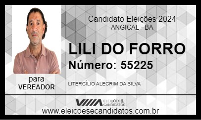 Candidato LILI DO FORRO 2024 - ANGICAL - Eleições