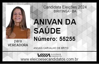 Candidato ANIVAN DA SAÚDE 2024 - BIRITINGA - Eleições