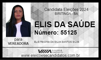 Candidato ELIS DA SAÚDE 2024 - BIRITINGA - Eleições