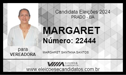 Candidato MARGARET 2024 - PRADO - Eleições