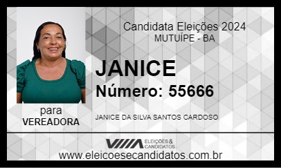 Candidato JANICE 2024 - MUTUÍPE - Eleições