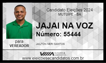 Candidato JAJAI NA VOZ 2024 - MUTUÍPE - Eleições