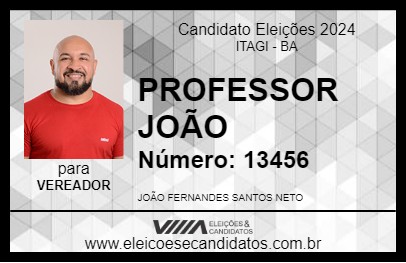 Candidato PROFESSOR JOÃO 2024 - ITAGI - Eleições