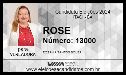 Candidato ROSE 2024 - ITAGI - Eleições