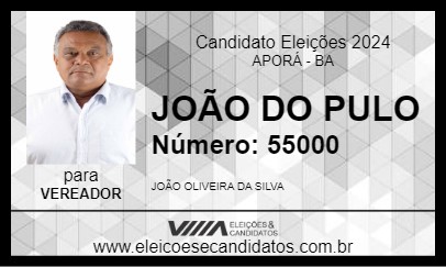 Candidato JOÃO DO PULO 2024 - APORÁ - Eleições