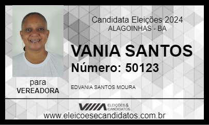 Candidato VANIA SANTOS 2024 - ALAGOINHAS - Eleições