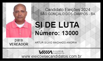 Candidato SI DE LUTA 2024 - SÃO GONÇALO DOS CAMPOS - Eleições