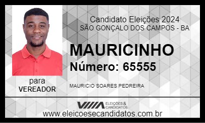 Candidato MAURICINHO 2024 - SÃO GONÇALO DOS CAMPOS - Eleições