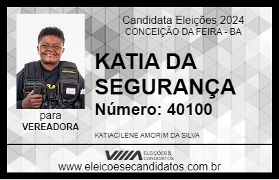 Candidato KATIA DA SEGURANÇA 2024 - CONCEIÇÃO DA FEIRA - Eleições