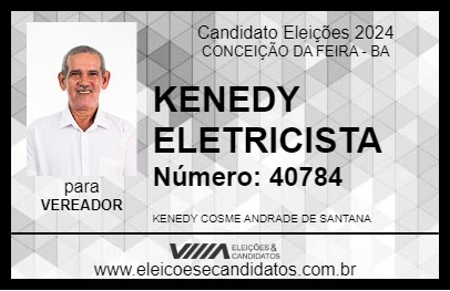 Candidato KENEDY ELETRICISTA 2024 - CONCEIÇÃO DA FEIRA - Eleições