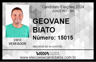 Candidato GEOVANE BIATO 2024 - JUAZEIRO - Eleições