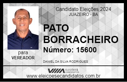 Candidato PATO BORRACHEIRO 2024 - JUAZEIRO - Eleições