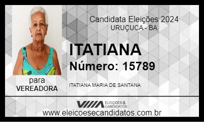 Candidato ITATIANA 2024 - URUÇUCA - Eleições