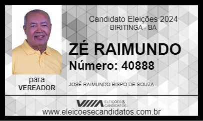 Candidato ZÉ RAIMUNDO DO AC 2024 - BIRITINGA - Eleições