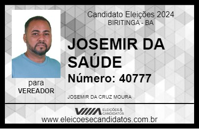 Candidato JOSEMIR DA SAÚDE 2024 - BIRITINGA - Eleições