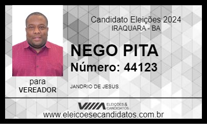 Candidato NEGO PITA 2024 - IRAQUARA - Eleições