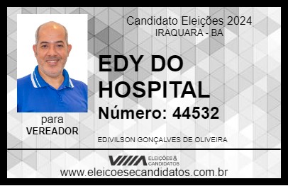 Candidato EDY DO HOSPITAL 2024 - IRAQUARA - Eleições