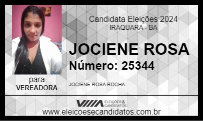 Candidato JOCIENE ROSA 2024 - IRAQUARA - Eleições