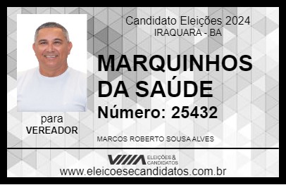 Candidato MARQUINHOS DA SAÚDE 2024 - IRAQUARA - Eleições