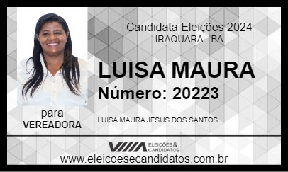 Candidato LUISA MAURA 2024 - IRAQUARA - Eleições