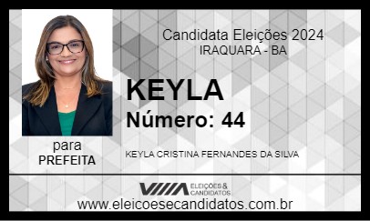 Candidato KEYLA 2024 - IRAQUARA - Eleições