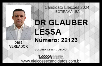 Candidato DR GLAUBER LESSA 2024 - IBOTIRAMA - Eleições