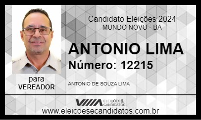 Candidato ANTONIO LIMA 2024 - MUNDO NOVO - Eleições