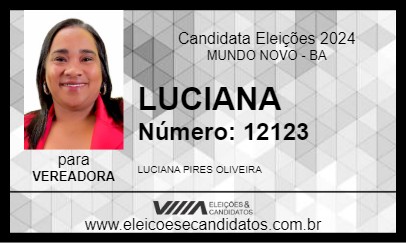 Candidato LUCIANA 2024 - MUNDO NOVO - Eleições