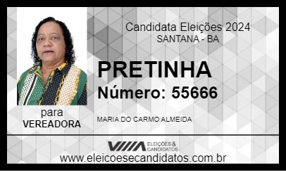 Candidato PRETINHA 2024 - SANTANA - Eleições