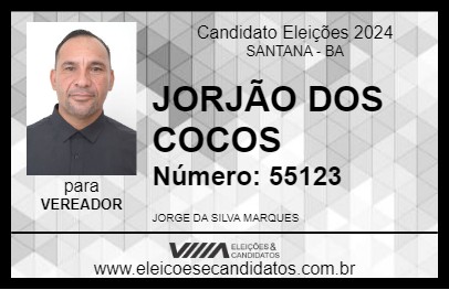 Candidato JORJÃO DOS COCOS 2024 - SANTANA - Eleições