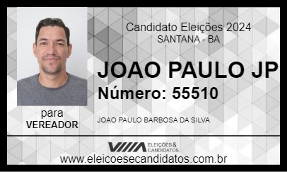 Candidato JOAO PAULO JP 2024 - SANTANA - Eleições