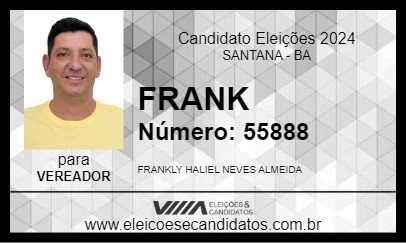 Candidato FRANK 2024 - SANTANA - Eleições