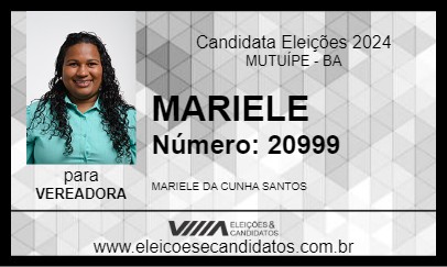 Candidato MARIELE 2024 - MUTUÍPE - Eleições