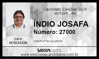 Candidato ÍNDIO JOSAFA 2024 - MUTUÍPE - Eleições