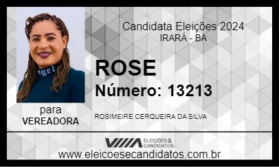 Candidato ROSE 2024 - IRARÁ - Eleições