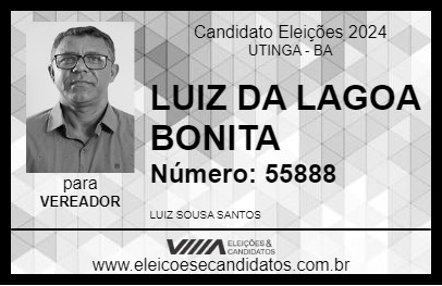 Candidato LUIZ DA LAGOA BONITA 2024 - UTINGA - Eleições