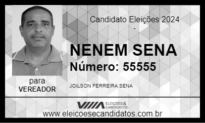 Candidato NENEM SENA 2024 - UTINGA - Eleições