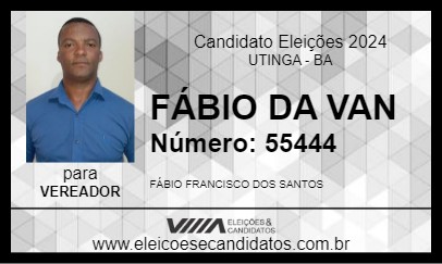 Candidato FÁBIO DA VAN 2024 - UTINGA - Eleições