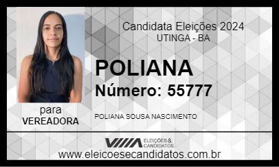 Candidato POLIANA 2024 - UTINGA - Eleições