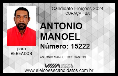 Candidato ANTONIO MANOEL 2024 - CURAÇÁ - Eleições