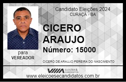 Candidato CICERO ARAUJO 2024 - CURAÇÁ - Eleições