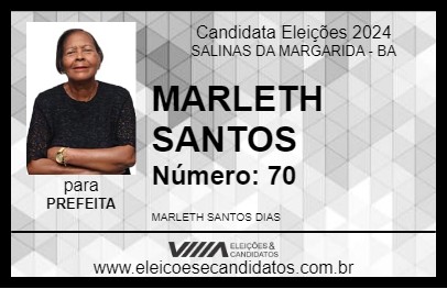 Candidato MARLETH SANTOS 2024 - SALINAS DA MARGARIDA - Eleições