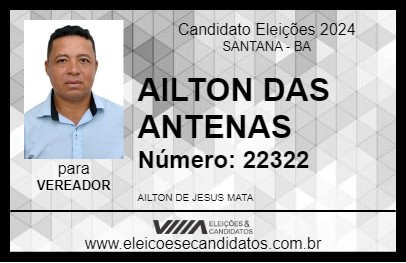 Candidato AILTON DAS ANTENAS 2024 - SANTANA - Eleições