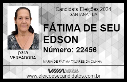 Candidato FÁTIMA DE SEU EDSON 2024 - SANTANA - Eleições