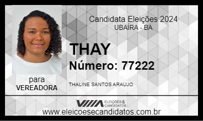 Candidato THAY 2024 - UBAÍRA - Eleições