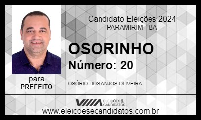 Candidato OSORINHO 2024 - PARAMIRIM - Eleições